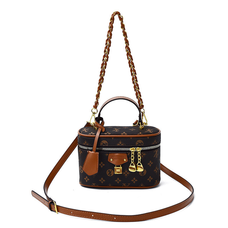Retro Print Box Bag