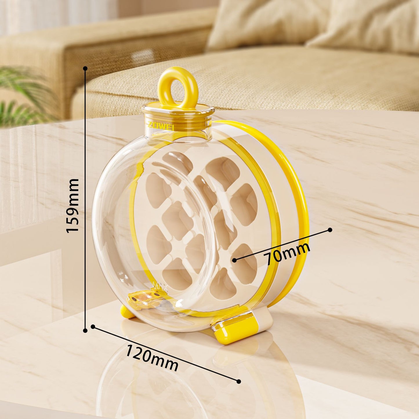 # Multi-functional Ice Jar with Press-to-Remove Ice and Straw