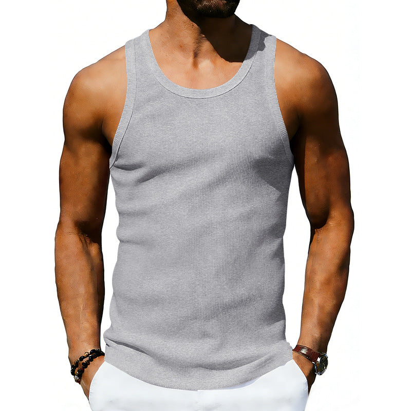 # Men's Ribbed Quick-Dry Sports Tank Top