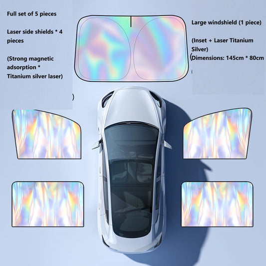 **Laser-Inlaid Magnetic Sunshade Curtain**