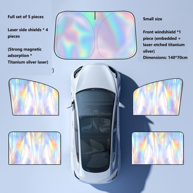 **Laser-Inlaid Magnetic Sunshade Curtain**