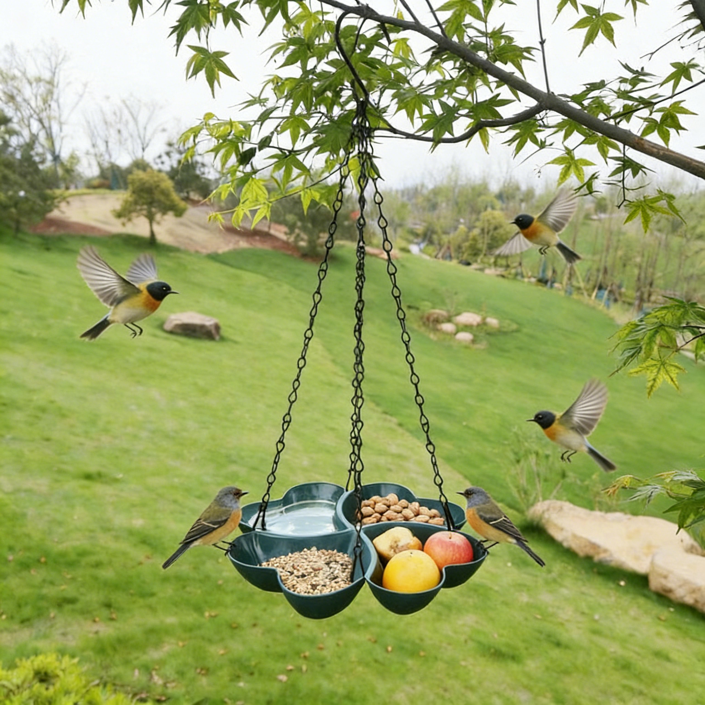# Outdoor Hanging Bird Feeder (Dual-Purpose)
