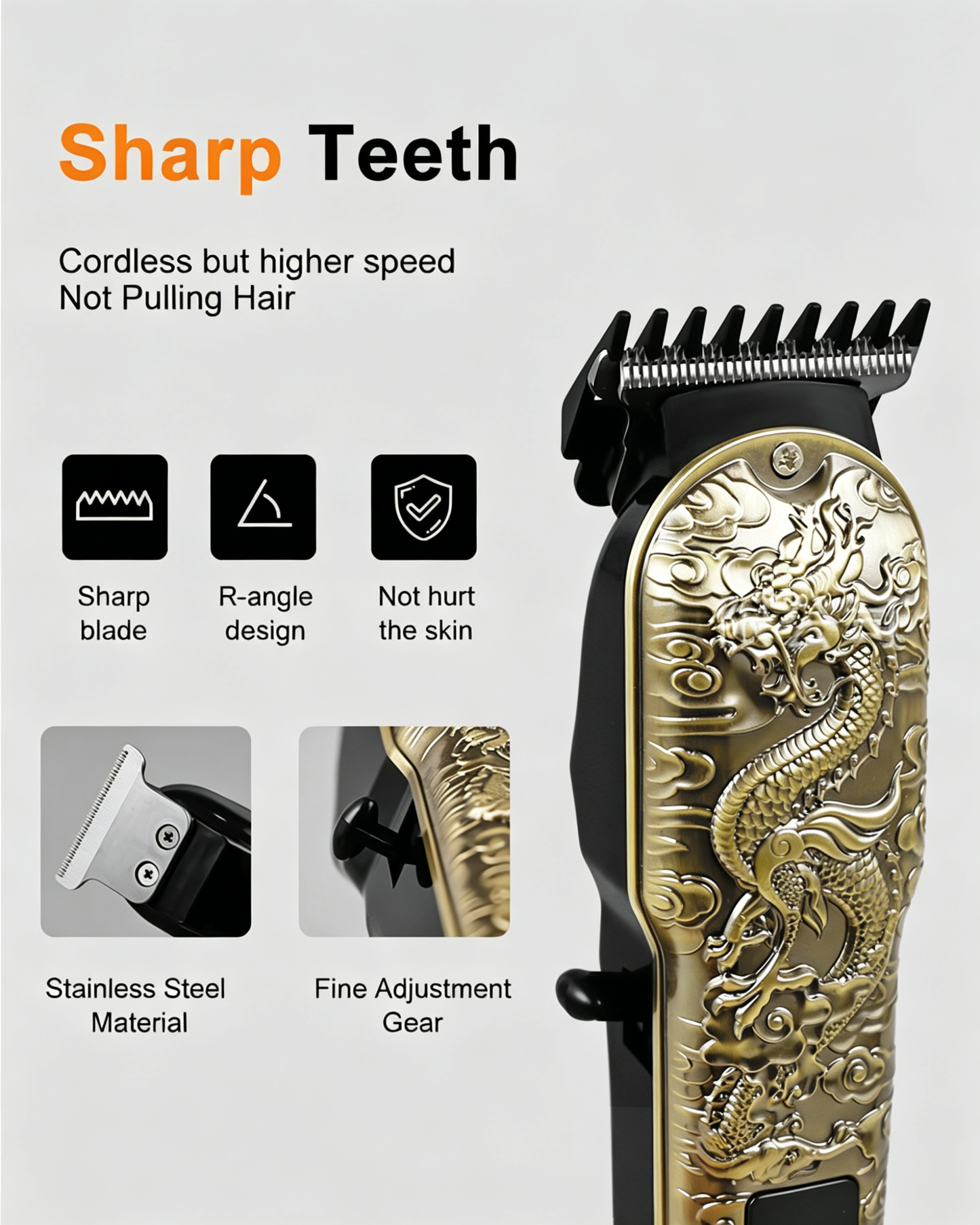 # Rechargeable Electric Hair Clipper, Professional Electric Clipper