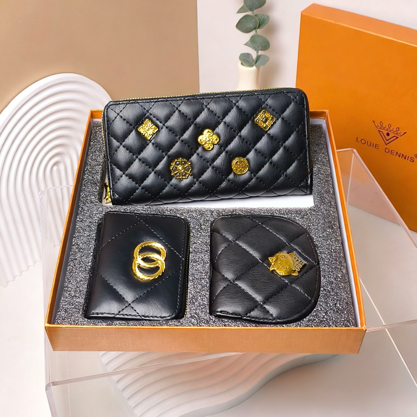 Sweet Style PU Wallet Cardholder Set