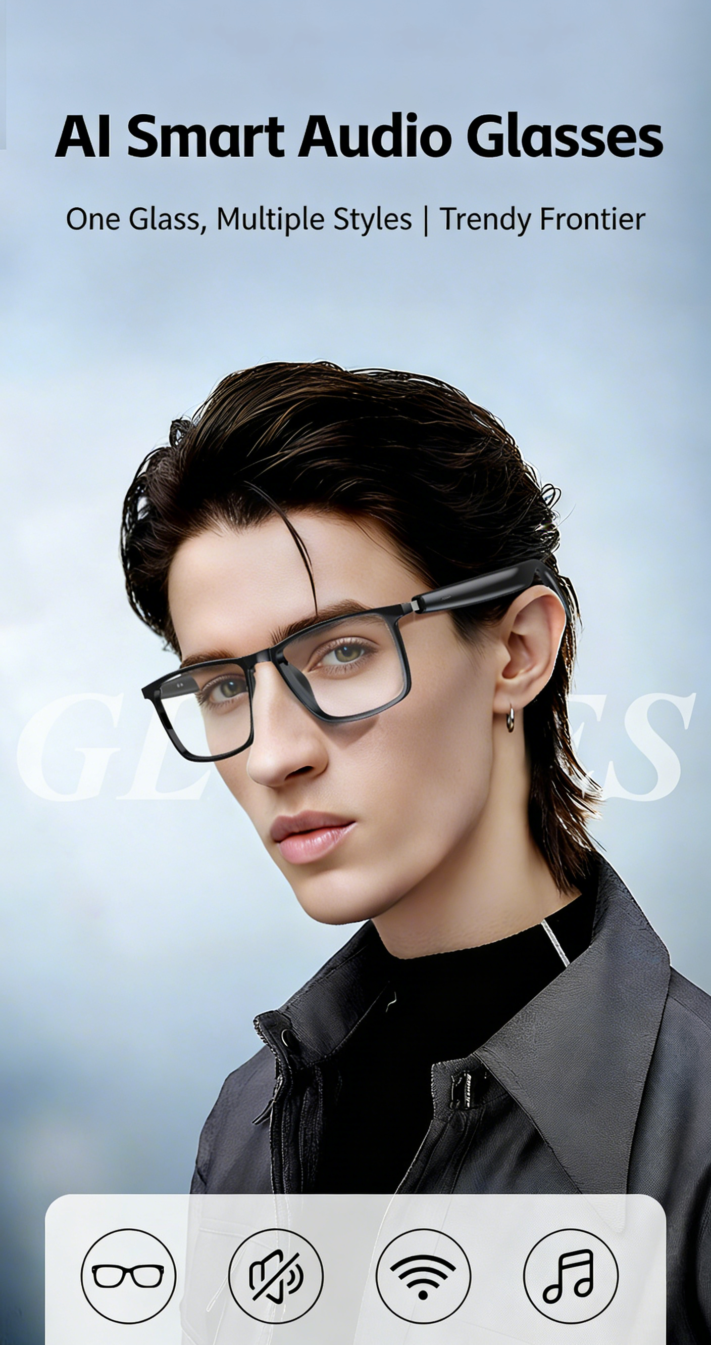 # Wireless Smart AI Translation Bluetooth Glasses