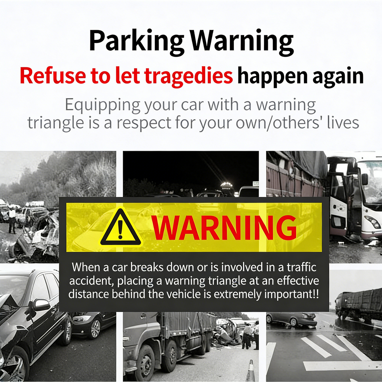 **Car LED Lighting Tripod Warning Sign**