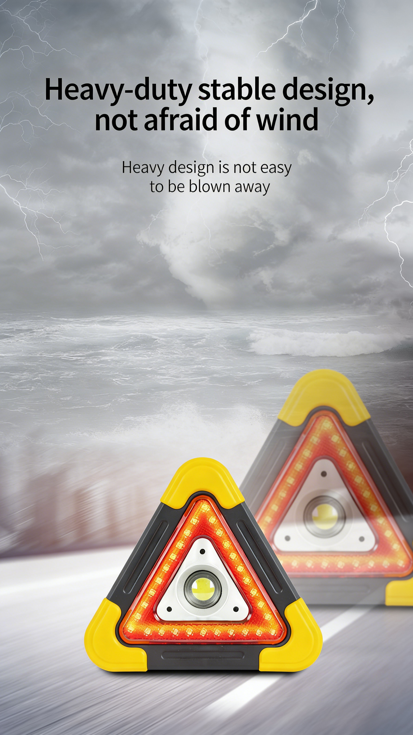 **Car LED Lighting Tripod Warning Sign**