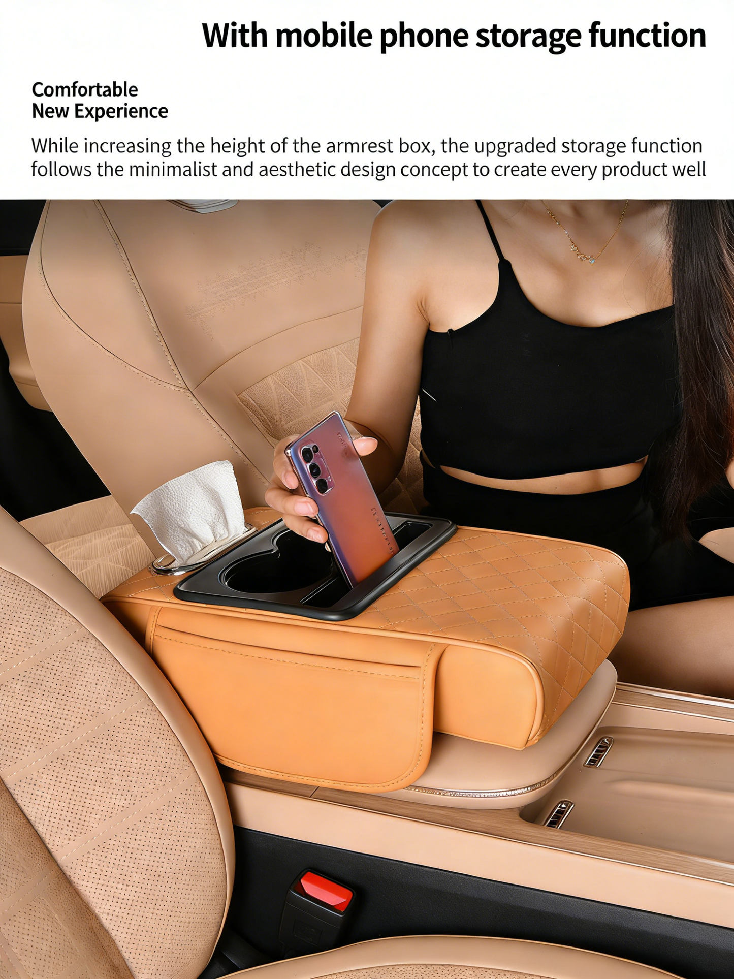 **Multifunctional Car Armrest Box Seat Mount/Booster**