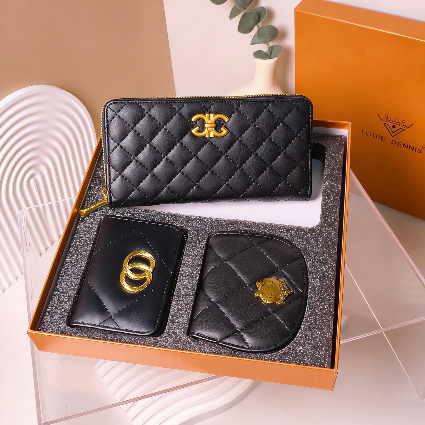 Sweet Style PU Wallet Cardholder Set