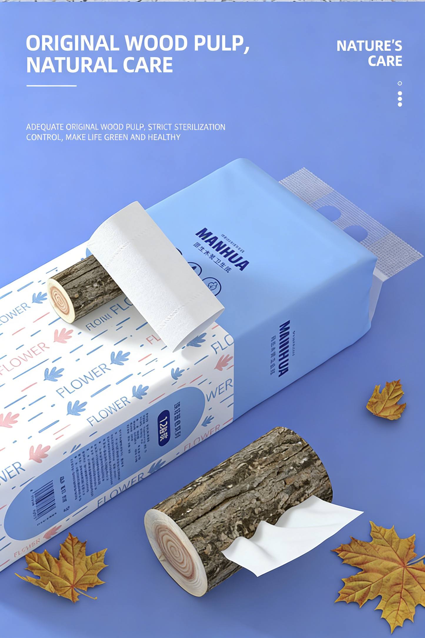 Virgin Wood Pulp Toilet Paper